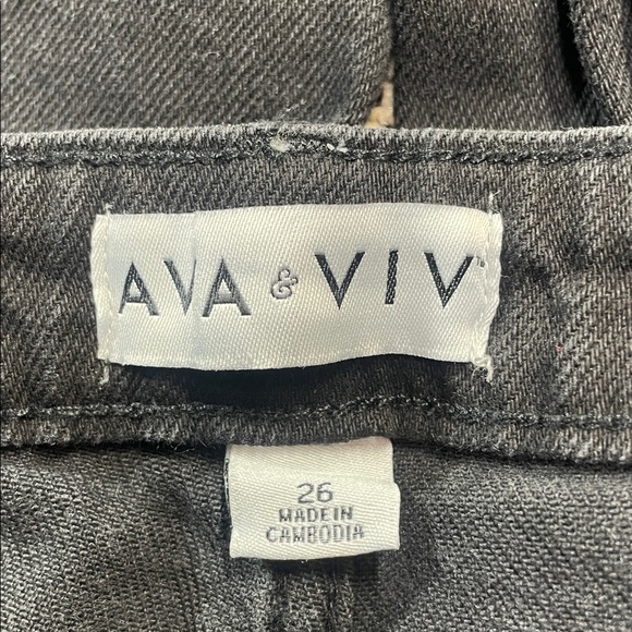 Ava & Viv Wide Leg High Rise Relaxed Fit Black Denim Jeans Plus Size 26 | NWT - Picture 7 of 9